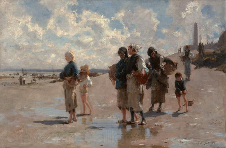 Henry Sargent The Oyster Gatherers of Cancale (mk18) Norge oil painting art